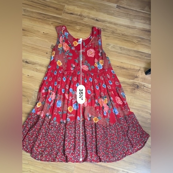 Bila Floral Red Sleeveless Dress - Picture 8 of 12